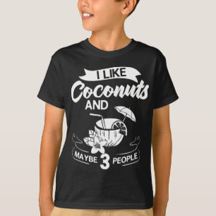 Camiseta Aceite de leche de coco Agua Crema Árbol Fruta Pal