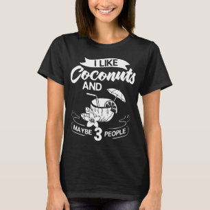 Camiseta Aceite de leche de coco Agua Crema Árbol Fruta Pal