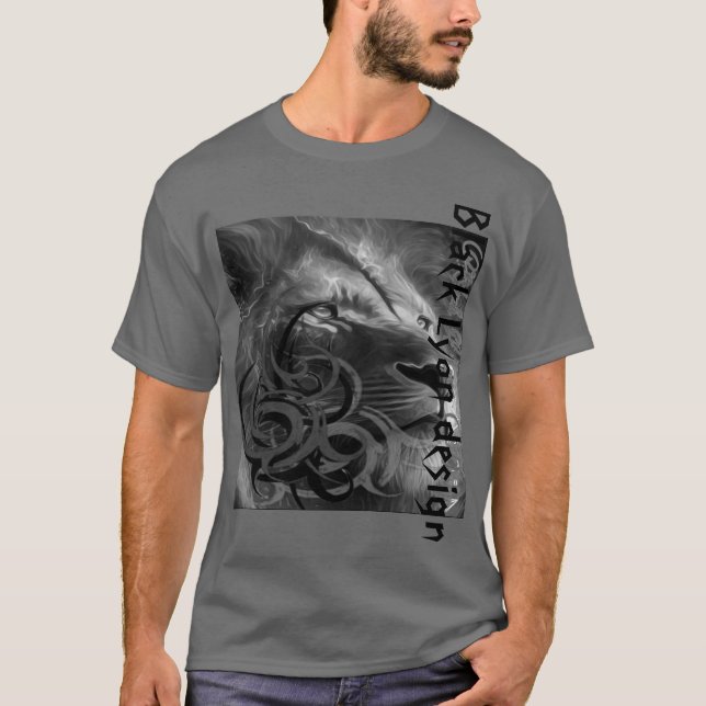 Camiseta Aceite de león Negro Diseño de Lyon gr3 (Anverso)