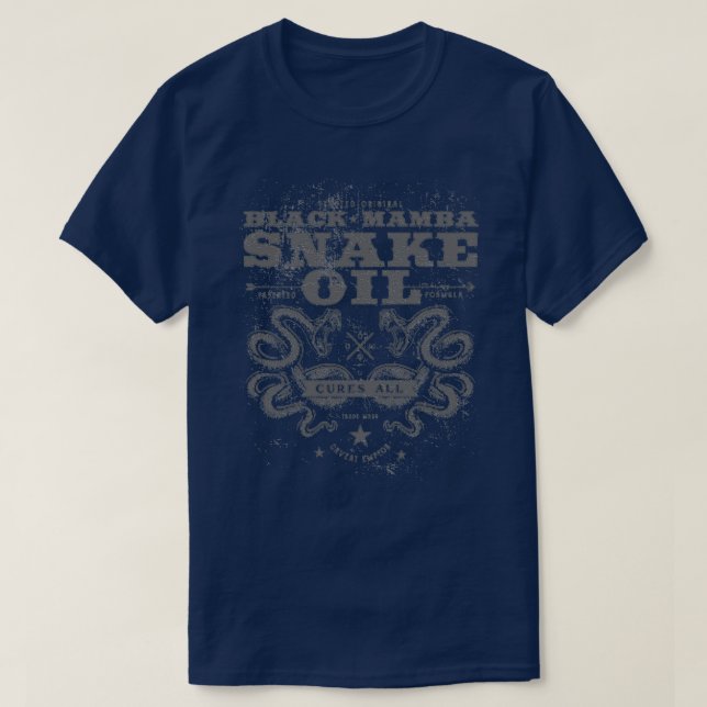 Camiseta Aceite de serpiente negro de Mamba  (Diseño del anverso)