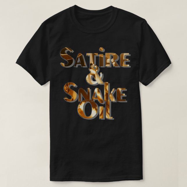 Camiseta Aceite de serpiente satírico (Diseño del anverso)