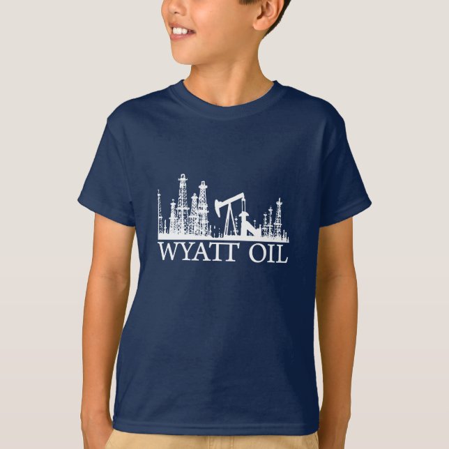 Camiseta Aceite de Wyatt/logotipo blanco (Anverso)