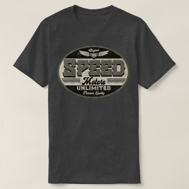 Camiseta Aceite del motor de velocidad BW (Diseño del anverso)