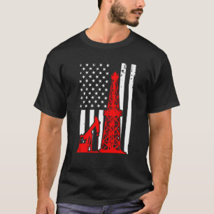 Camiseta Aceite Patriótico Petrolero Perforación Bandera Am