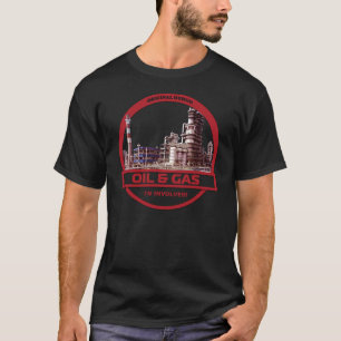 Camiseta Aceite y gas - negro