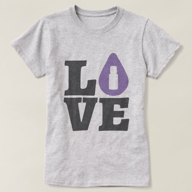 Camiseta Aceites esenciales del AMOR (Diseño del anverso)