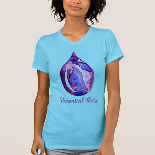 Camiseta Aceites esenciales púrpuras y azules