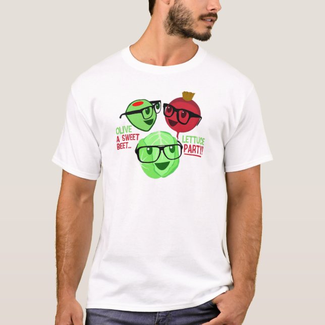 Camiseta Aceituna un fiesta dulce de la lechuga de la (Anverso)