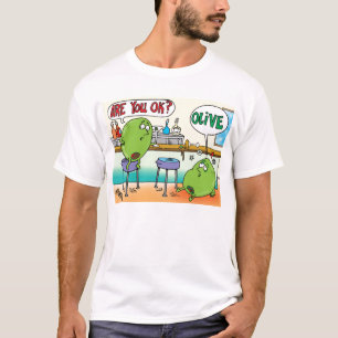 CAMISETA ACEITUNAS DE MARTINI EN UNA BARRA