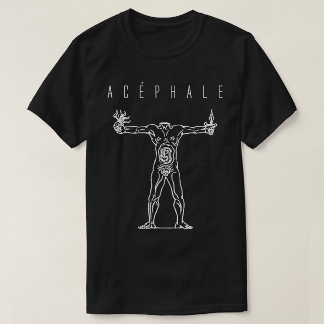 Camiseta Acephale Bataille Klossowski Callois (Diseño del anverso)