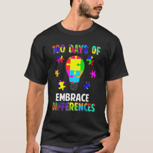 Camiseta Acepta Diferencias 100 Días De Concienciación Sobr
