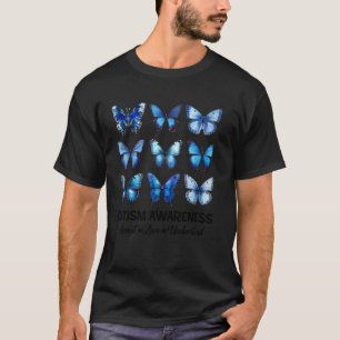 Camiseta Acepta Entiende Ama Conciencia de Autismo Mariposa