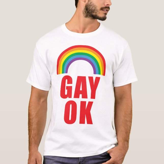 Camiseta ACEPTABLE gay del orgullo con el texto (Anverso)
