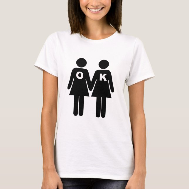 Camiseta ACEPTABLE SER GAY (lesbiana) (Anverso)