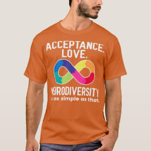 Camiseta Aceptación Amor Neurodiversidad Autismo Conciencia