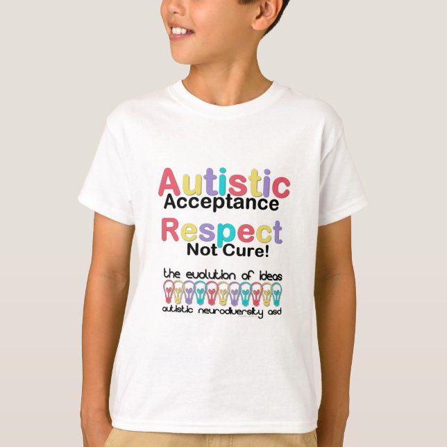 Camiseta Aceptación autista Respeto No Cura (Anverso)
