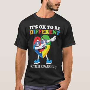 Camiseta Aceptación Conciencia Autismo Corazón Niños Está B