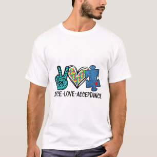 Camiseta Aceptación de amor por la paz del corazón _ Autism