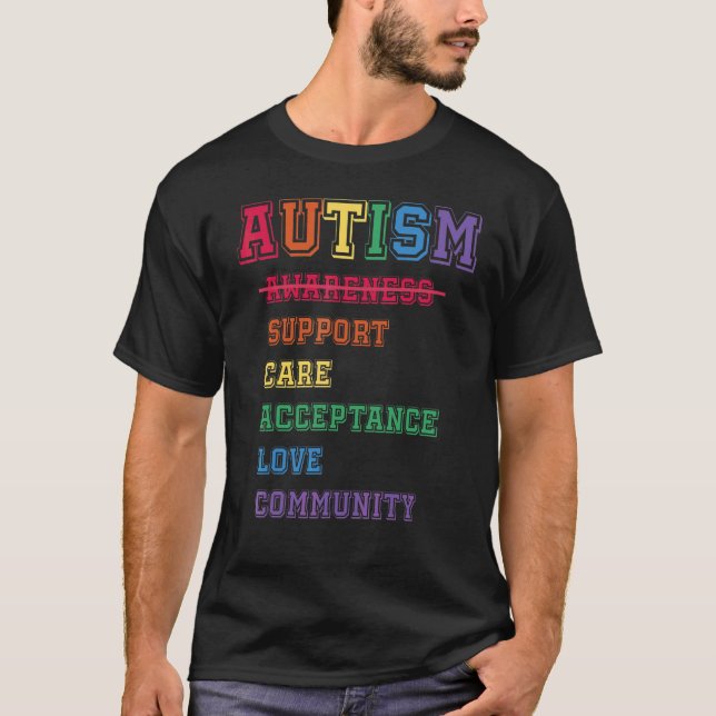 Camiseta Aceptación de atención de apoyo Aliar conciencia d (Anverso)