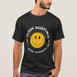 Camiseta Aceptación de autismo sonreír a niños graciosos