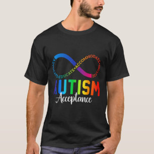 Camiseta Aceptación de conciencia sobre autismo Símbolo inf