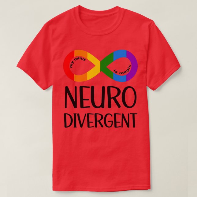 Camiseta Aceptación de neurodiversidad Mi mente es magia (Diseño del anverso)