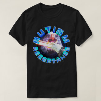 Camiseta Aceptación del Autismo Águila Espacial Láser Maxim