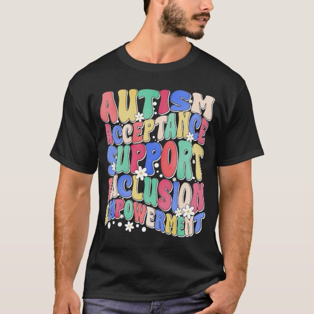 Camiseta aceptación del autismo inclusión apoyo empoderamie (Anverso)