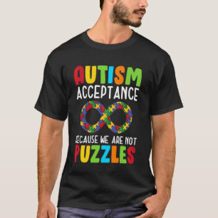 Camiseta Aceptación del Autismo Porque No Somos Rompecabeza