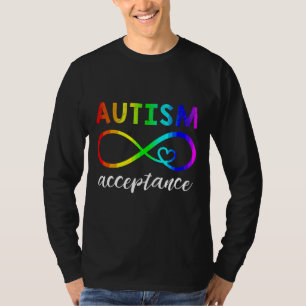 Camiseta Aceptación del autismo rojo en lugar de autismo