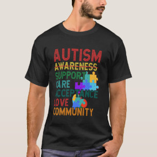 Camiseta Aceptación del cuidado de apoyo al autismo Comunid