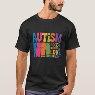 Camiseta Aceptación Retro Groovy Autismo Entendimiento Dife