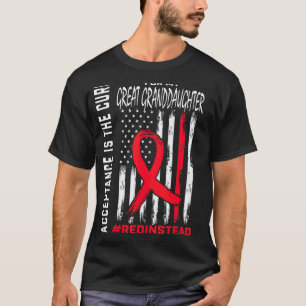 Camiseta Aceptación Rojo en lugar de Autismo Gran Gra