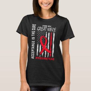 Camiseta Aceptación Rojo en lugar de Autismo Gran Nie