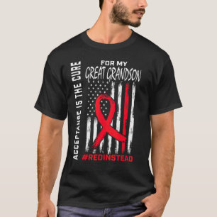 Camiseta Aceptación Rojo en lugar de Rojo En Lugar Autismo 
