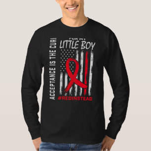 Camiseta Aceptación Rojo en lugar de Rojo Vestir Hijo Autis