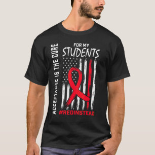 Camiseta Aceptación Rojo en lugar de yo uso rojo en su luga