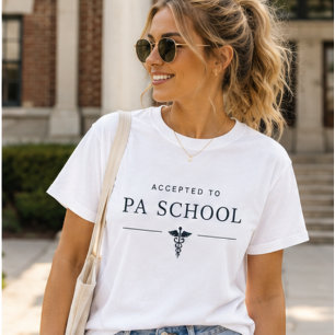 Camiseta Aceptado en la Escuela de PA, Futuro Asistente Méd