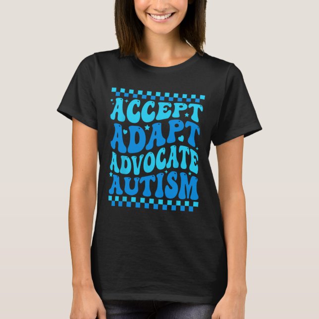 Camiseta Aceptar Adaptación Defender Autismo Conciencia Mes (Anverso)
