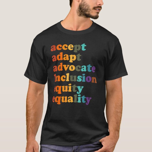 Camiseta Aceptar Adaptar Promover la Igualdad de Equidad de (Anverso)