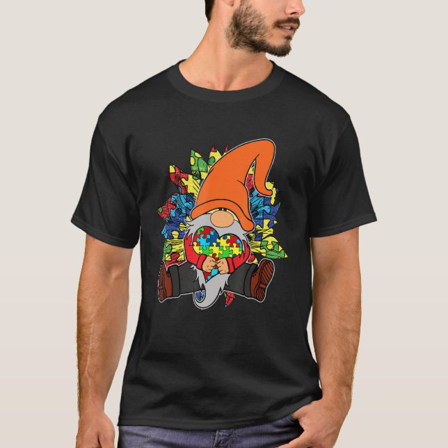 Camiseta Aceptar comprender el amor Gnome Gnome Piezas Auti (Anverso)