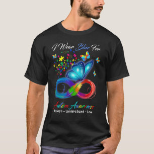 Camiseta Aceptar Comprender El Amor Mariposa Autismo Infini