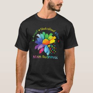 Camiseta Aceptar comprensión amor autismo girasol concienci