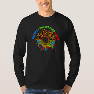 Camiseta Aceptar comprensión amor autismo girasol concienci