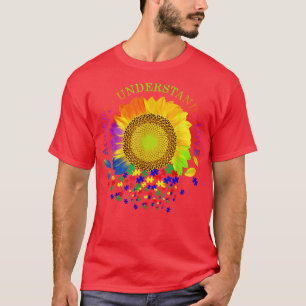 Camiseta Aceptar comprensión amor autismo girasol concienci