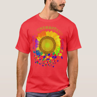 Camiseta Aceptar comprensión amor autismo girasol concienci