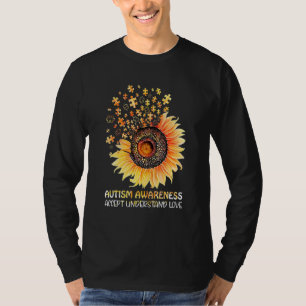 Camiseta Aceptar comprensión amor autismo girasol concienci