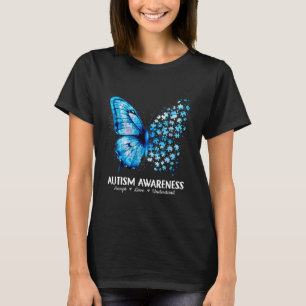 Camiseta Aceptar comprensión de amor mariposa conciencia de
