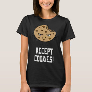 Camiseta Aceptar Cookies Desarrollador Front End Diseñador 
