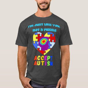 Camiseta Aceptar el autismo azul como tú